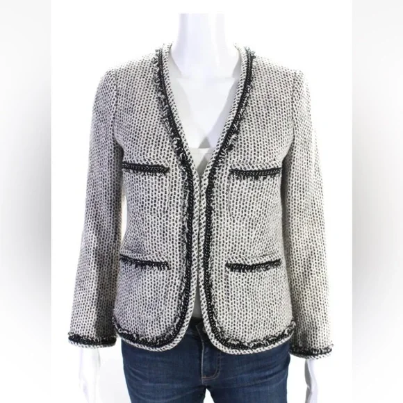 J.Crew chain detail tweed blazer jacket size 4
